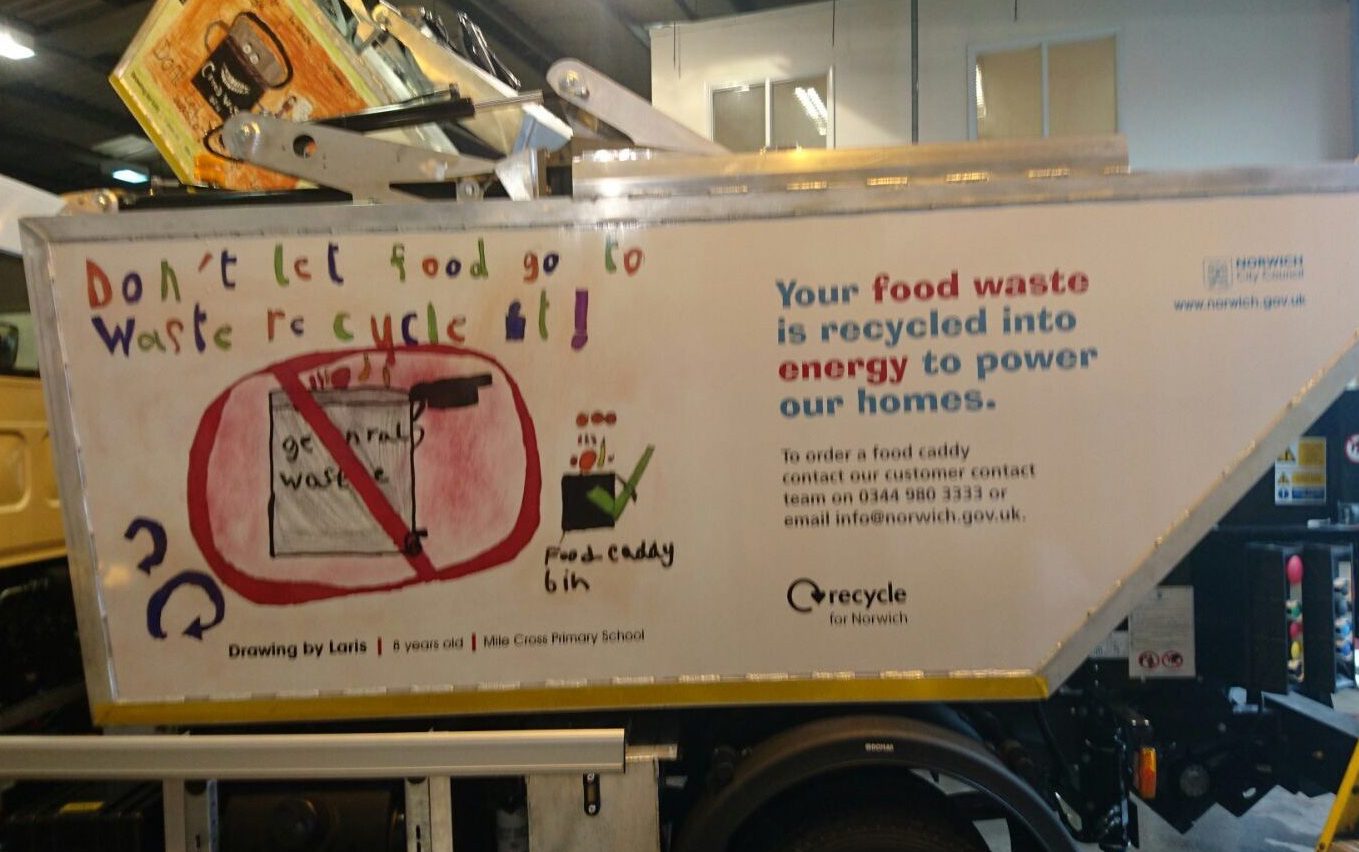 Norwich School Children Recycle Food Waste